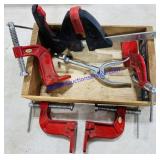 Wooden Box of 6 Clamps
