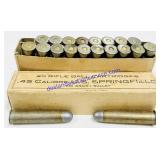 20 .45 US Springfield Rifle Ball Cartridges