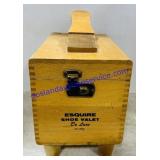 Vintage Wooden Esquire Shoe Shine Box Stocked