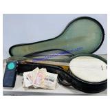 4 String Tenor Maybell Banjo with Case and Supply