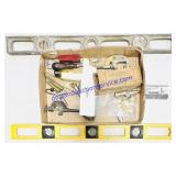 Levels, Small Pipe Cutter, Wrenches, Etc