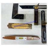 Vintage Two Wooden Sliding T-Bevel Squares,