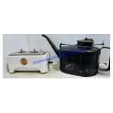 Renwal Electric Sterilizer and Vintage Oil Can