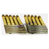 2 Unknown Weapon Clips w/ 10 18 87 Rounds