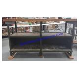Wood Top Metal Work Bench. 60"x25"x37"