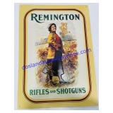 Vintage 1990 Remington Metal Sign 15.5x11"
