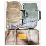 3 Padded Soft Leather Pistol Gun Cases