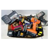 Lot of Five Electric Drills, Panasonic Battery