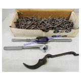 Adjustable Tap Handle Wrench, Ratchet and Box of