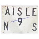 Aisle 9 S N Metal Sign 14x10'