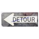 Metal Detour Street Sign 24x9'