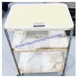 Vintage Rolling Metal Cart