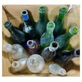 13 Glass Beer & Wine Bottles