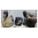 3 Plastic Duck Decoys
