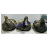3 Wood & Foam Duck Decoys