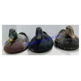 3 Plastic Duck Decoys