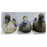 3 Plastic Duck Decoys