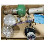 Tractor Lights, Gauge, Glass Oil Filter, Etc