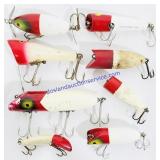 8 Red & White Fishing Lures