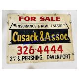Susack & Accoc Real Estate Metal Sign