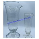 2 Glass Apothecary Beakers
