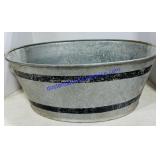 Galvanized Metal Oval Wash Tub