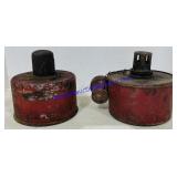 2 Steel Road Flare Canisters