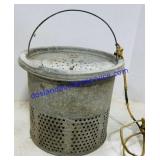 Galvanized Metal Live Bait Bucket