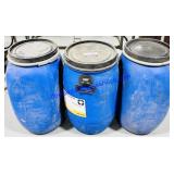 3 15 Gallon Plastic Barrels