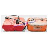 2 Small Vehicle Metal & Plastic Gas Tanks