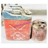Vintage Metal Gas & Oil Cans