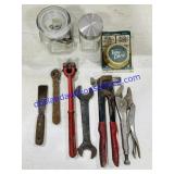 Jars, Rivet Gun, Vice Pliers, Etc