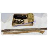 Axe Handle, Pulley, Canvas Bag, Etc