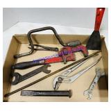 Hand Drill, Pipe Wrench, Pliers, Etc