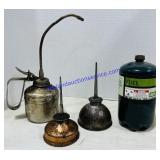 Propane Cylinder & 3 Oil Cans