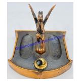 Mobil Oil Pegasus Art Deco Bronze Ashtray