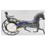Vintage Cast Iron Horse Clock
