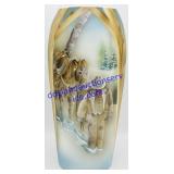 Fenton Hand Painted Glass Vase