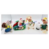 4 Annalee Collectible Dolls