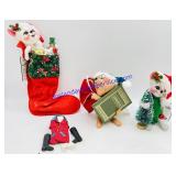 3 Annalee Collectible Christmas Dolls and