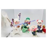 4 Annalee Collectible Dolls