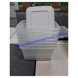 7 Small Totes W/Lids