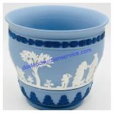 Wedgewood Blue Jasperware Plant Pot