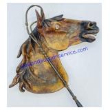 Cast Metal Horse Head Ashtray