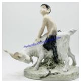 Royal Copenhagen "Faun on Goat" Porcelain Figure