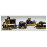 4 Lowell Davis Racoon Figurines