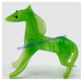 Green Glass Model Horse