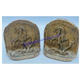 Cast Iron "End of the Trail" Bookends