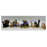 5 Lowell Davis Cat Figurines