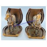 Metal Bronze Finished Horseshoe Bookends
